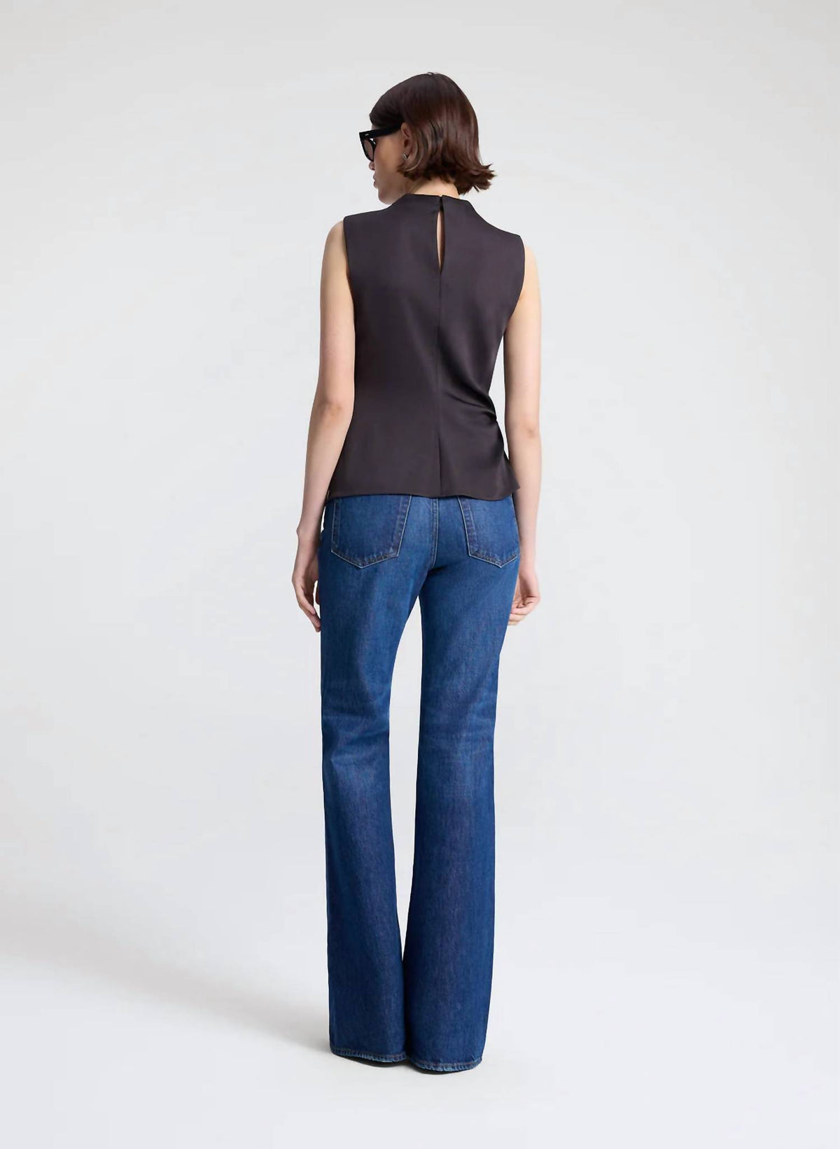 A.L.C. - Amira Hammered Crepe Top