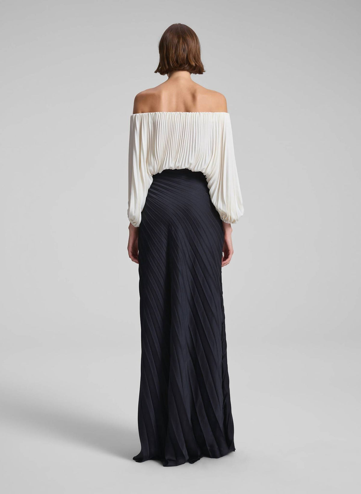 A.L.C. - Bianca Satin Pleated Maxi Skirt