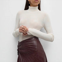 A.L.C. - Jo Cotton-blend Turtleneck Top