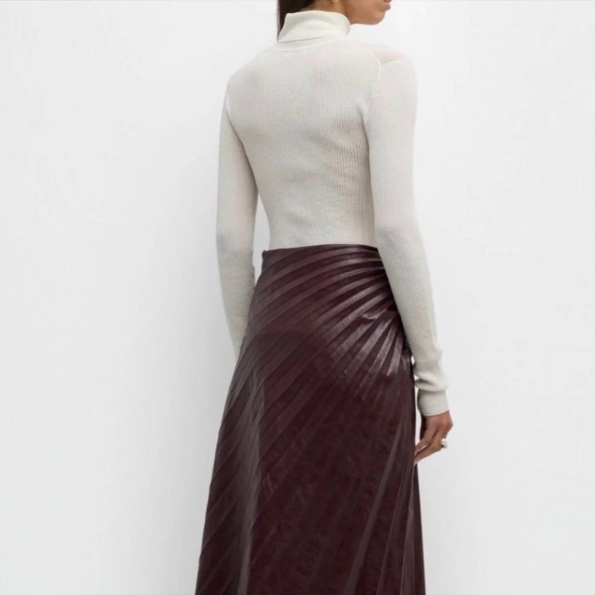 A.L.C. - Jo Cotton-blend Turtleneck Top