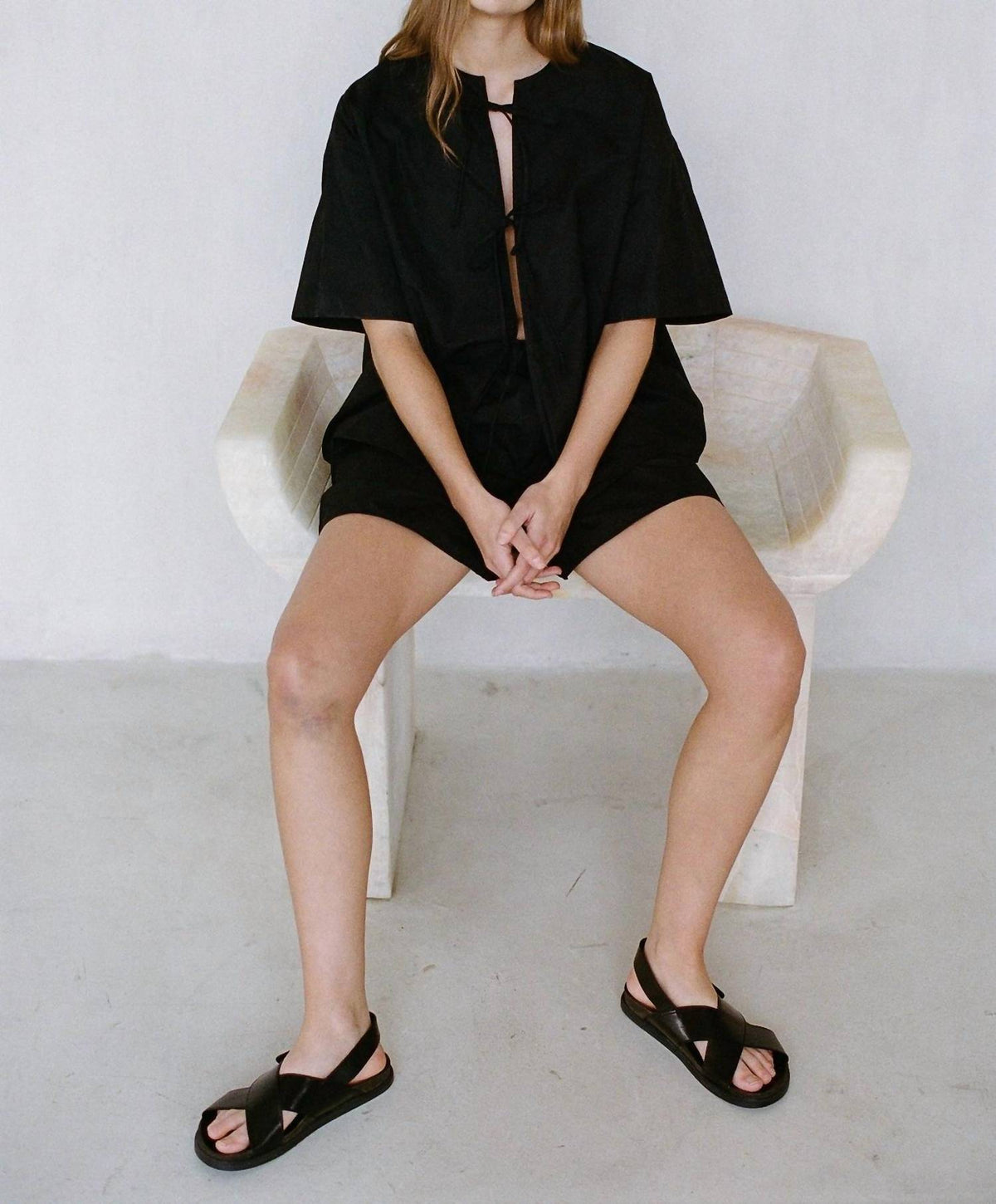 A.Ren - Cotton Front Tie Top