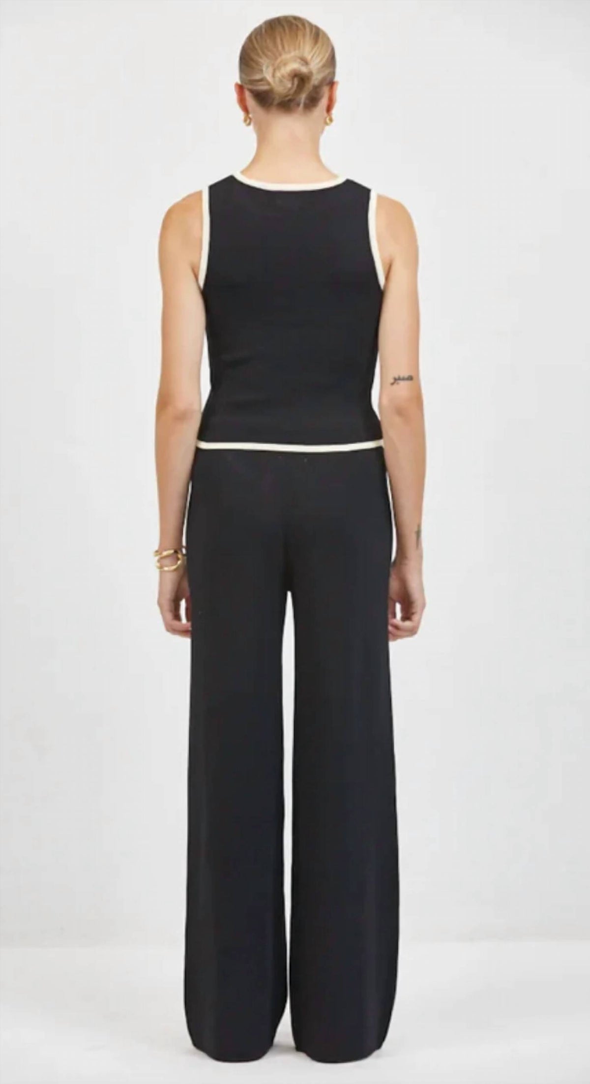 A.Ren - Simone Contrast Piping Pants