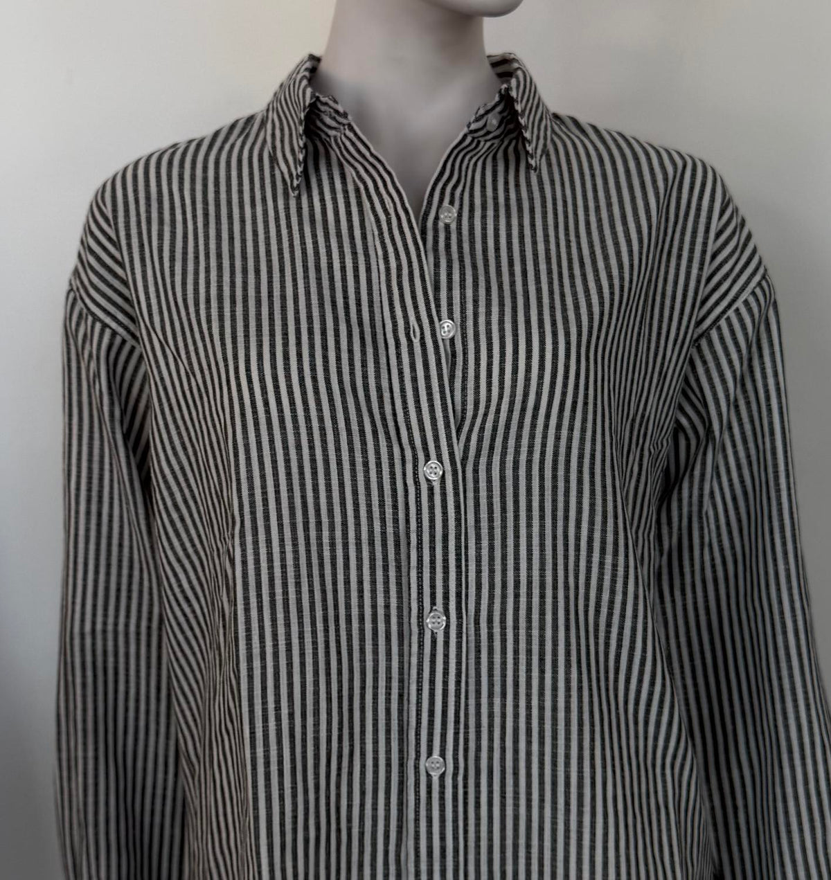 A.Ren - Stripe Linen Button-down Shirt