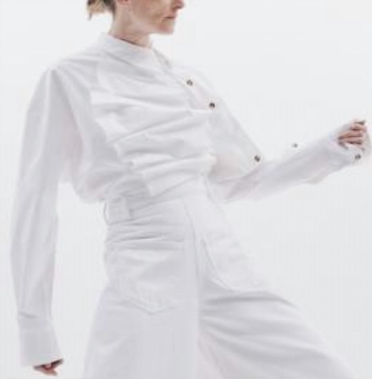 A.W.A.K.E. Mode - Voluminous Bib-front Shirt