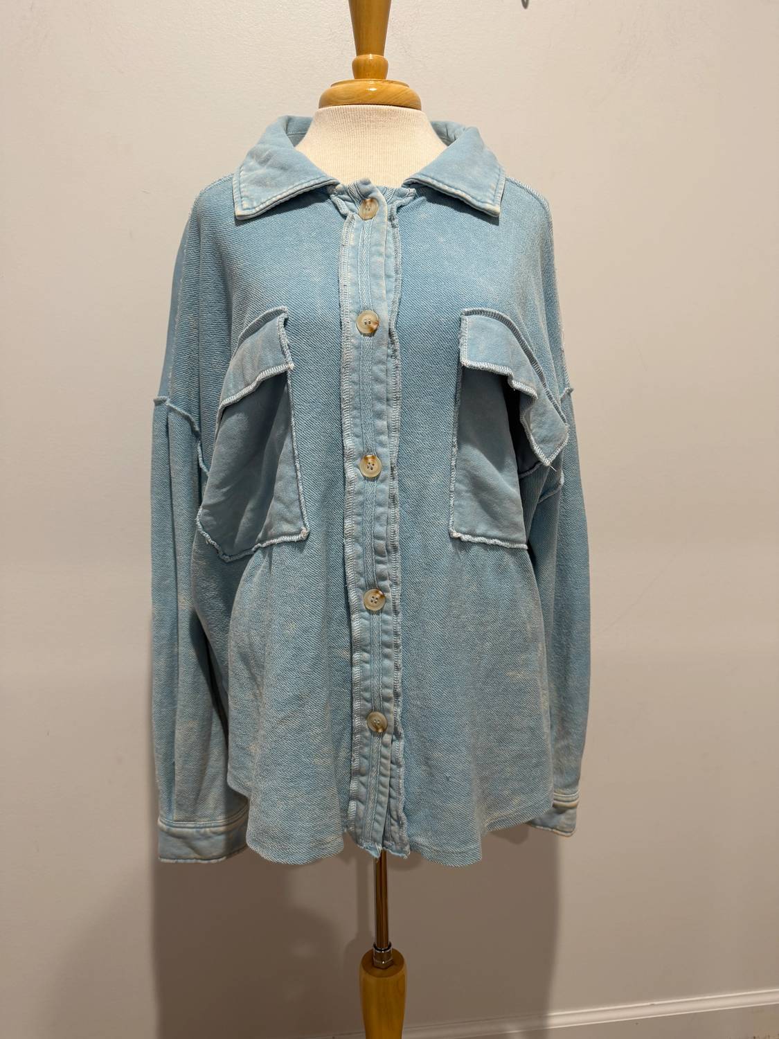 Perch - Women's Vintage Patchwork Drop Shoulder Shacket