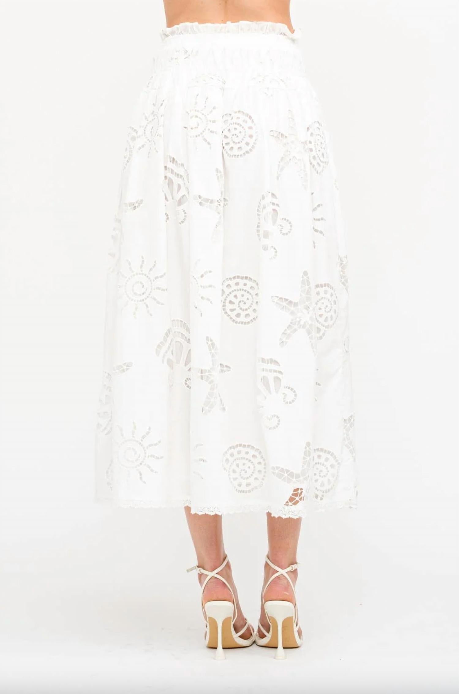 Sofie The Label - Abbott Embroidered Midi Skirt