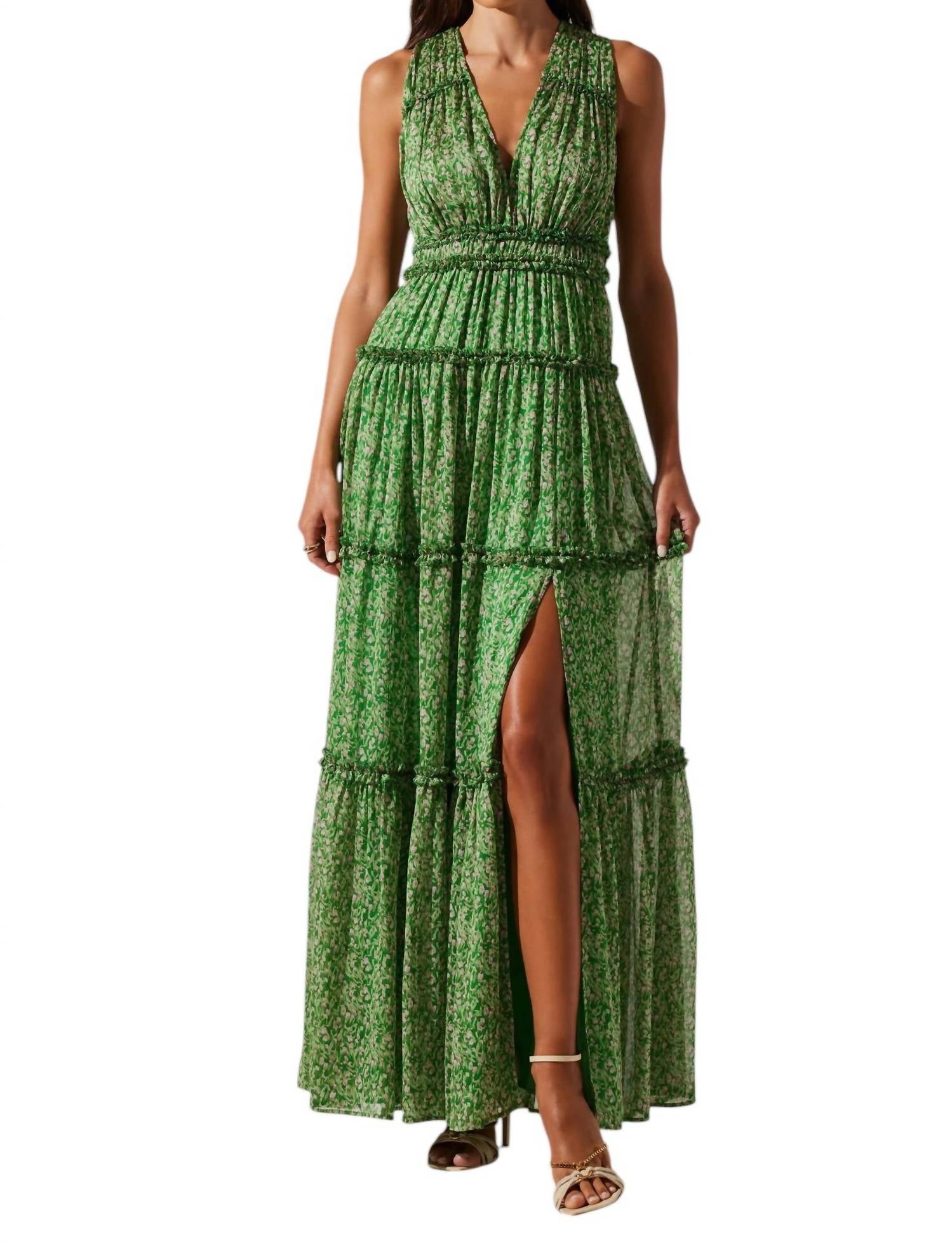 Astr - Edessa Tiered Ruffle Maxi Dress