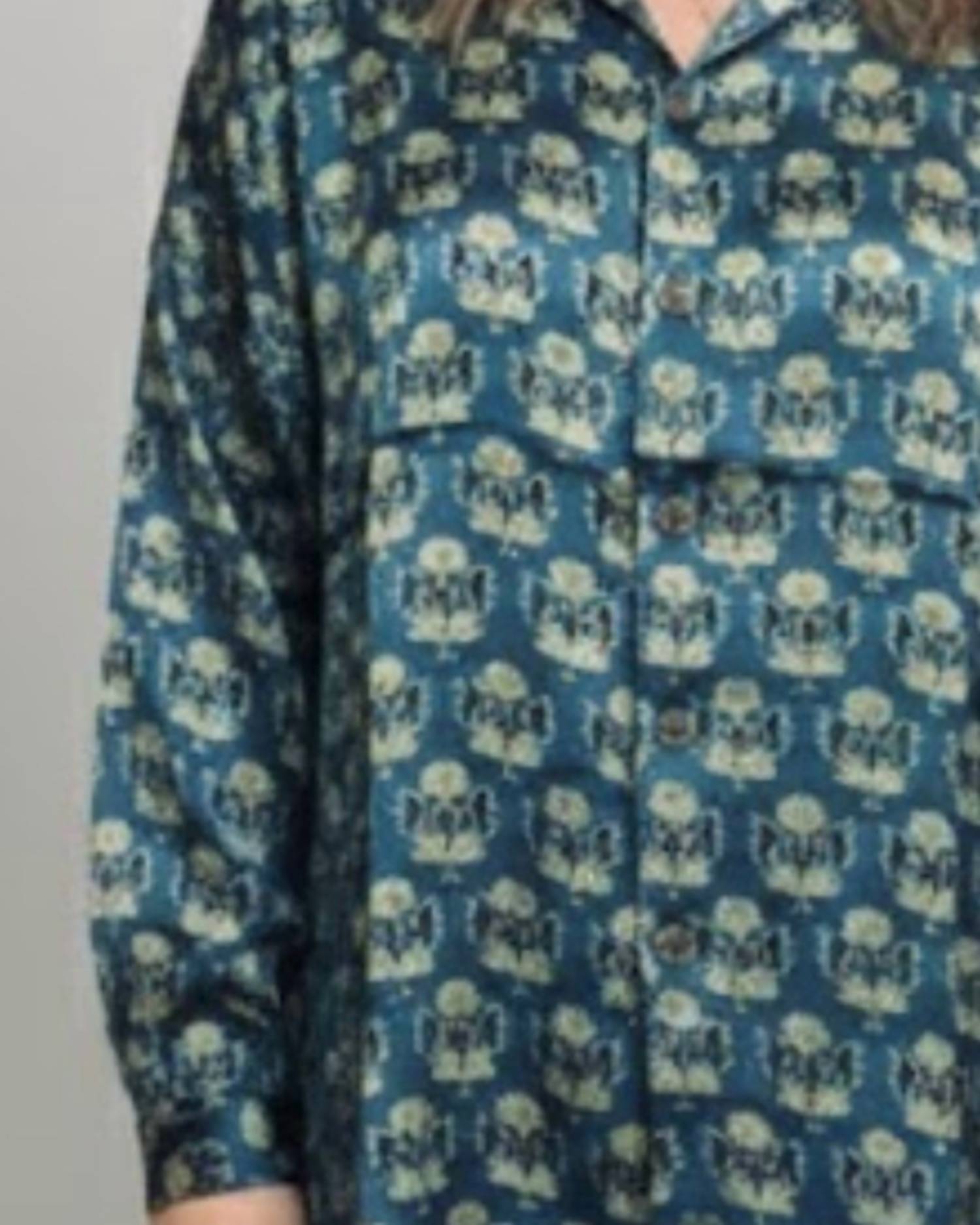 The Devi Shop - Silk Button Down Blouse