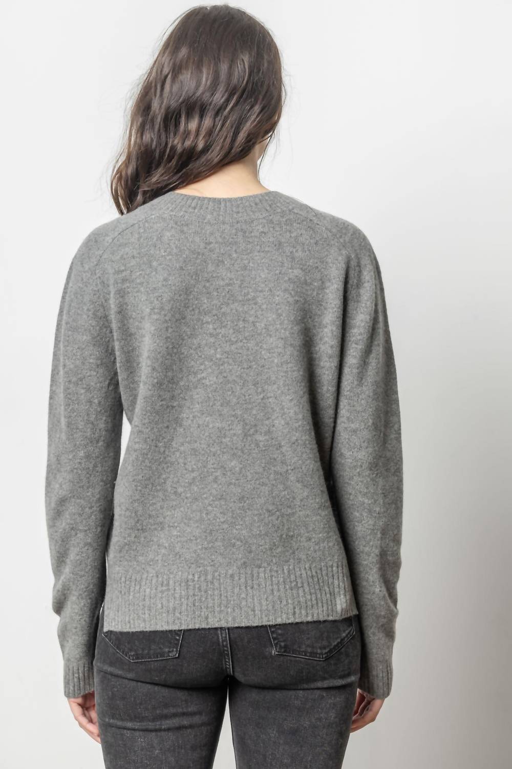 Lilla P - Felted Easy V-Neck Sweater