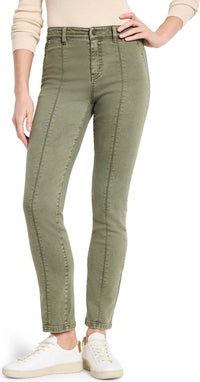 Nic + Zoe Daytrip Straight Carpenter Jeans in olivewood - women's jeans