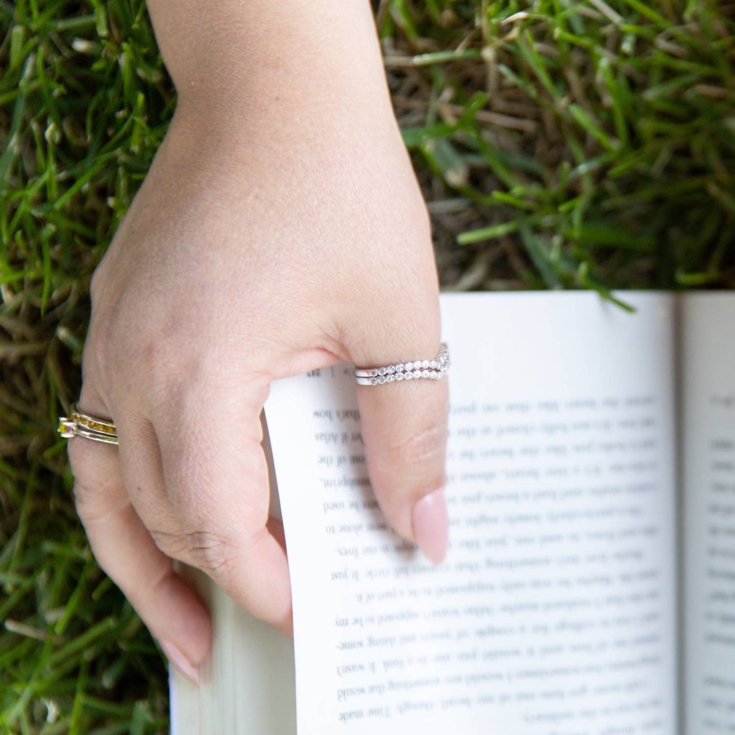 Starlette Women's Mia Stackable Ring in silver - women's jewelry - alternate view