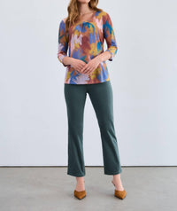 Fdj - 3/4 Sleeve Scoop-neck Top