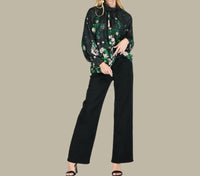 Jade - Secret Garden Roll Neck Blouse