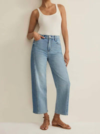 Z Supply - Luna High Rise Crop Bowed Leg Jeans