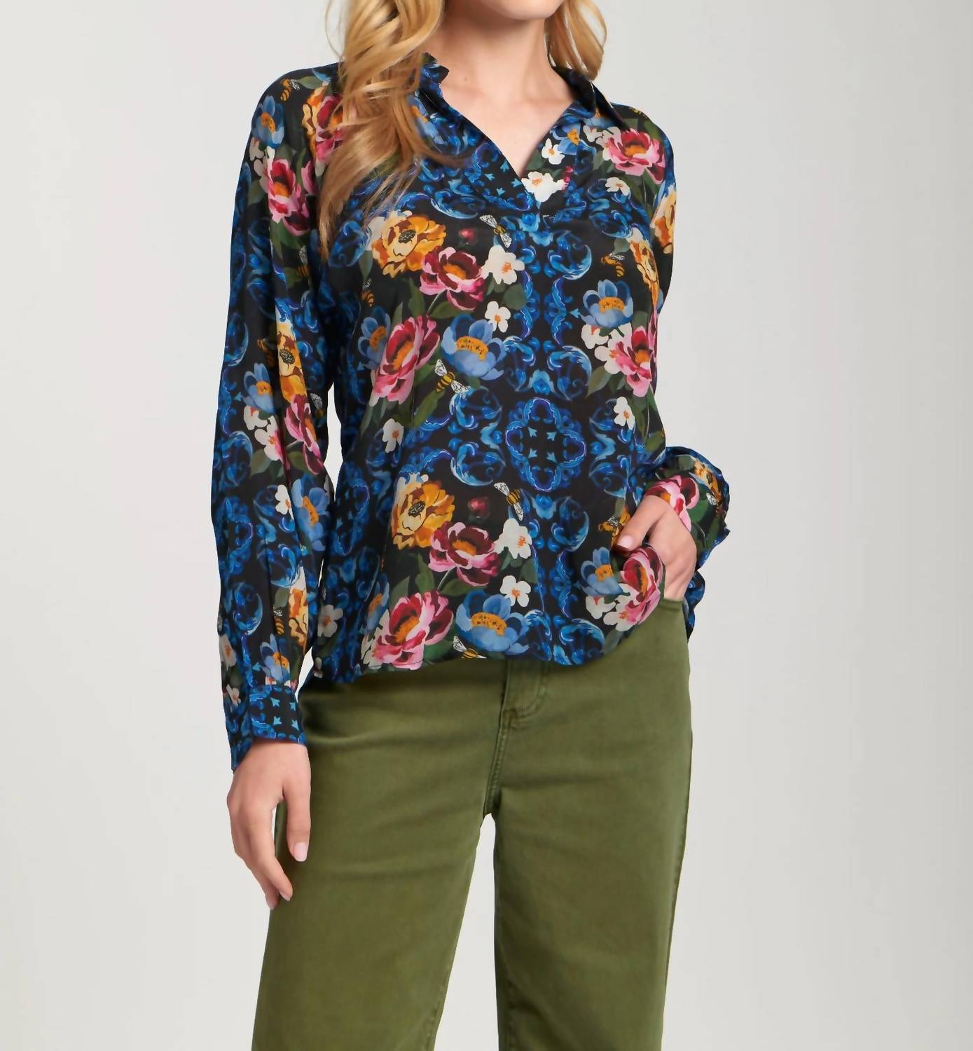 Apny - Pollination Half Placket Blouse