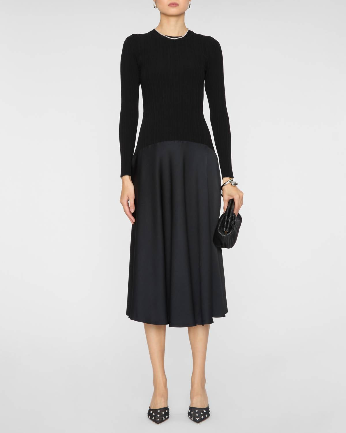 Veronica Beard Vaughn Long Sleeveless Dress in black - women's dress