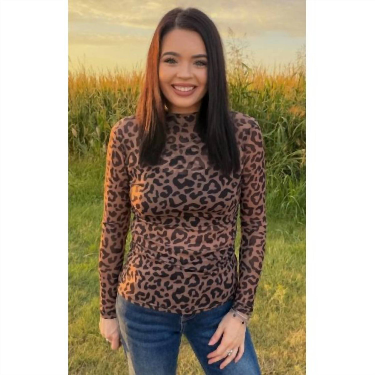 Sterling Kreek - Wild Canyon Leopard Mesh Top