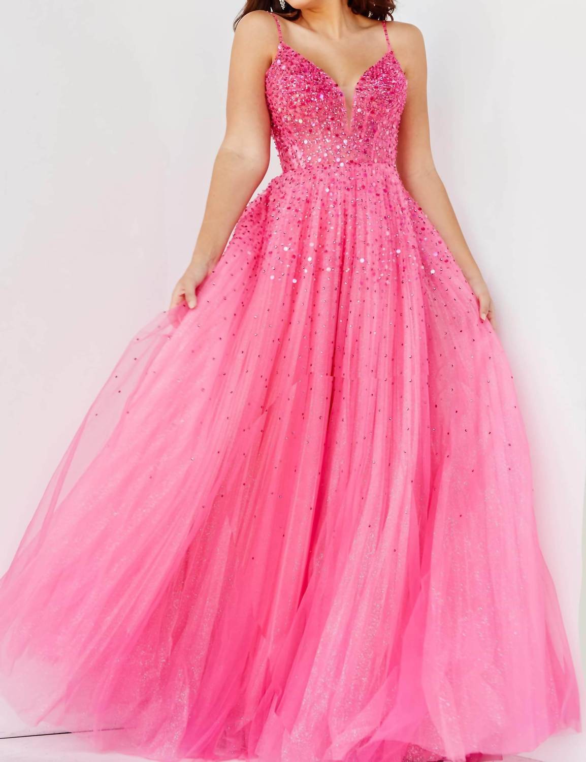 Jovani - Glitter Embellished Prom Dress