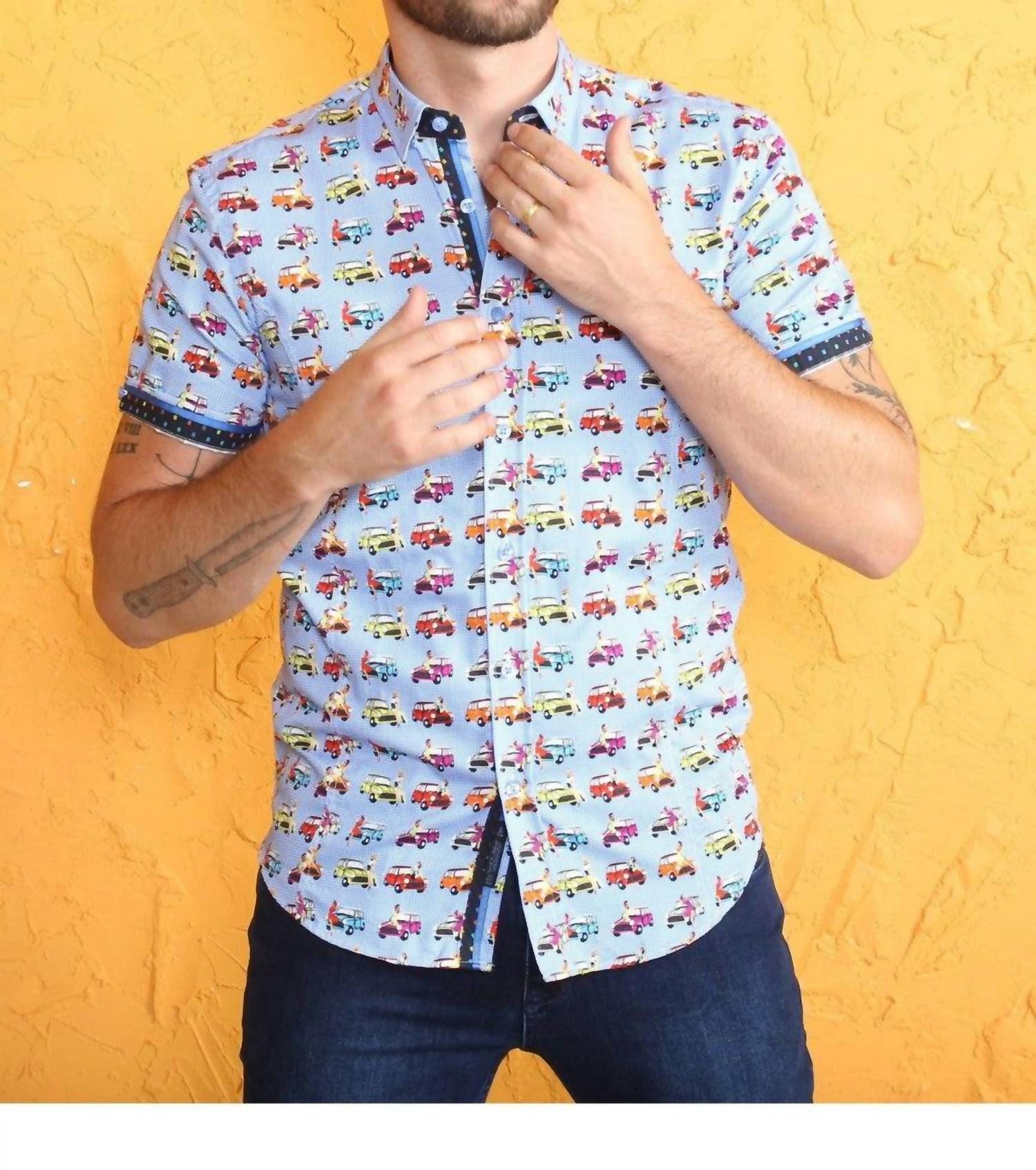 Eight X - Men's Pin-up Cruiser Shirt With Trim