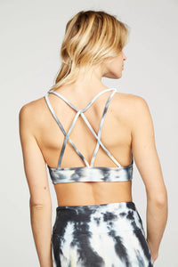 Chaser Lounge Strappy Bralette in tie dye - women's intimate - alternate view