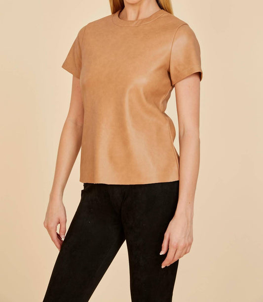 Dolce Cabo - Vegan Leather Short Sleeve Tee
