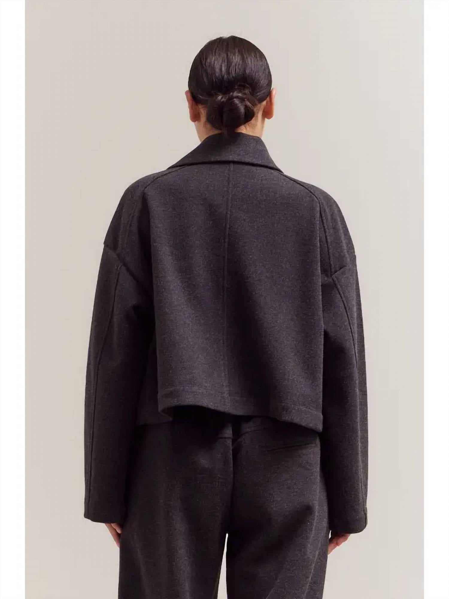 Grade & Gather - Bella Crop Wool Collar Jacket