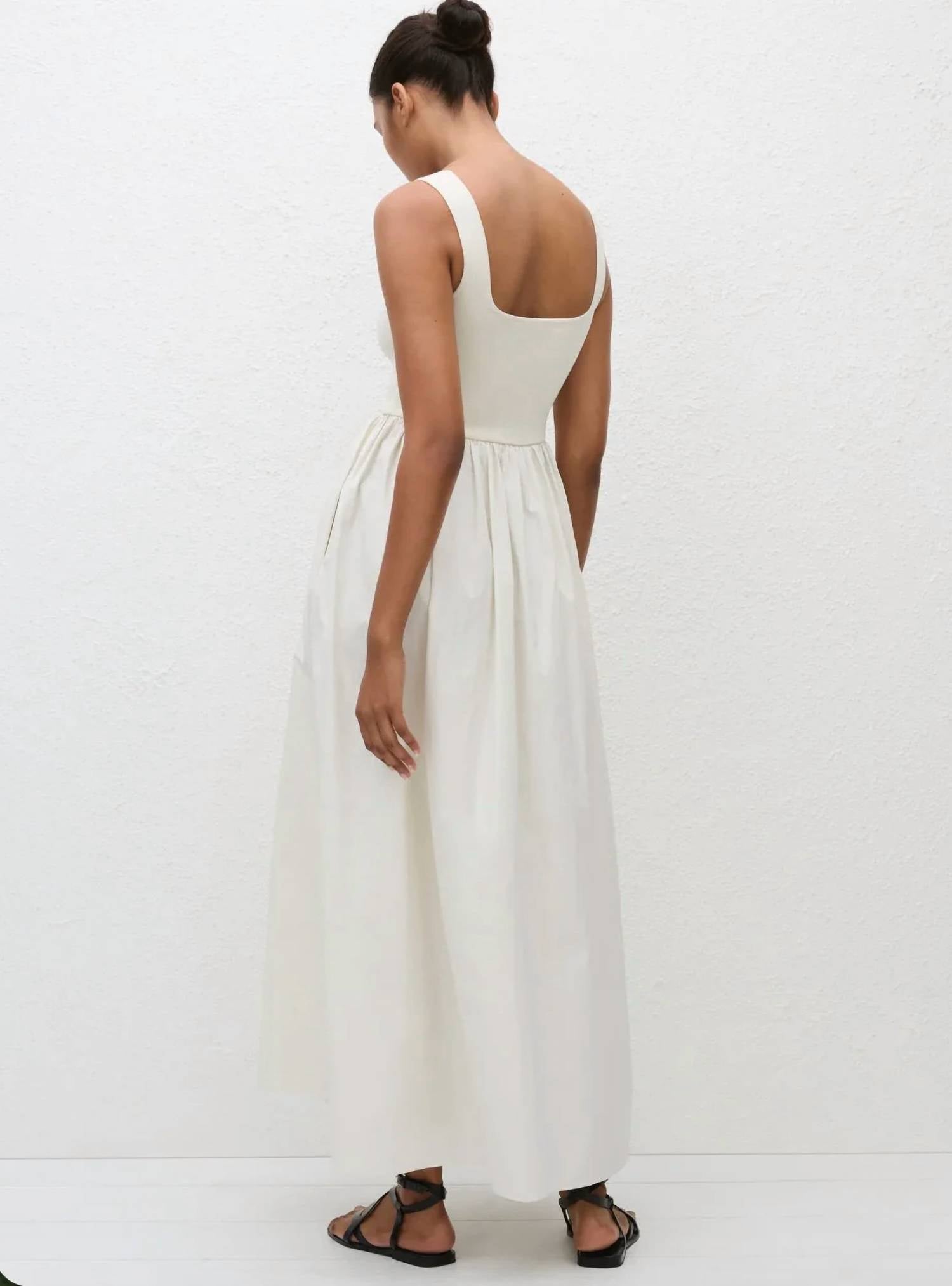 Matteau - Knit And Cotton Maxi Dress