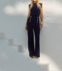 Joseph Ribkoff - Chic Button-detail Wide Leg Pants