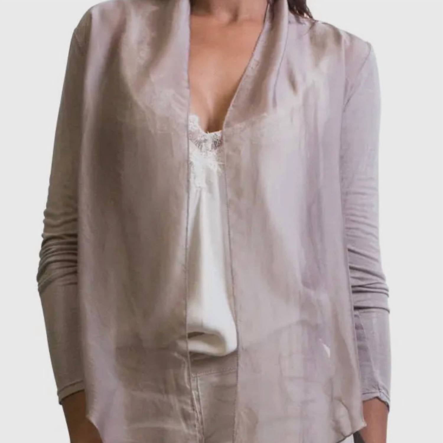 Made In Italy - Silk Front Tie Shrug