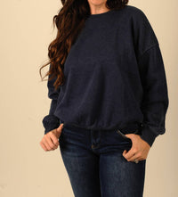 Double Zero Midnight Comfort Sweatshirt in black - women's top