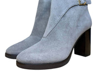 COLE HAAN Women's Harrington Grand Riding Bootie in stormcloud suede - women's shoe