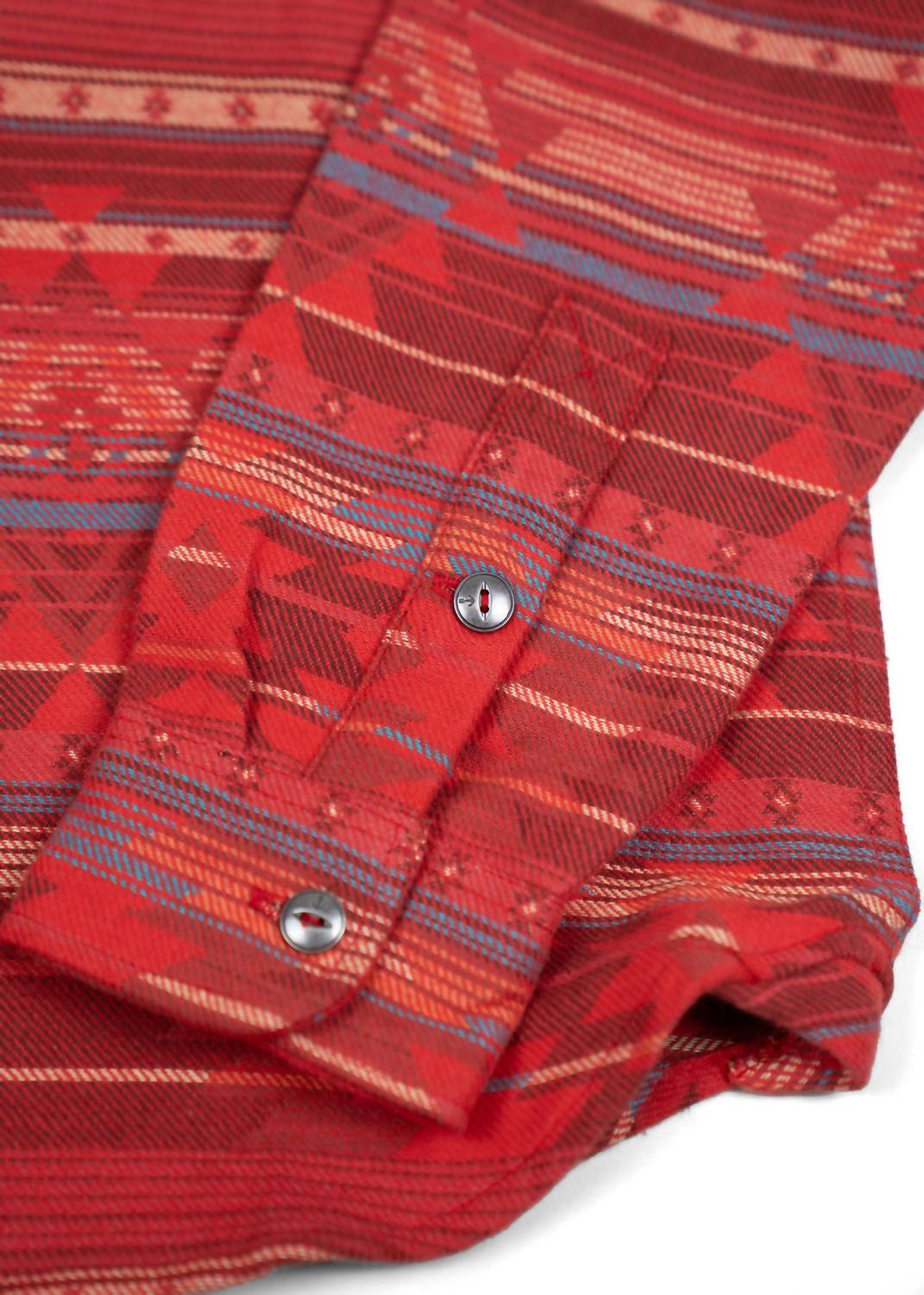 Iron & Resin Men's Navajo Jaquard Shirt in red - men's long sleeve top - view 4