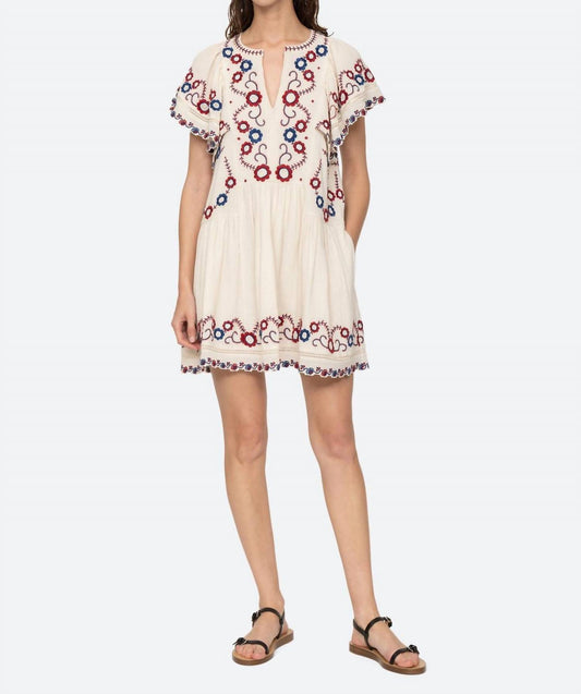 Sea - Soren Embroidery Short Sleeve Dress