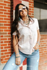 Lucky & Blessed - Embroidered Snap Short Sleeve Western Shirt