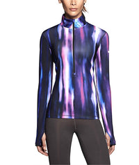 NIKE Pro Hyperwarm Aurora Half-zip Pullover in purple - women's top