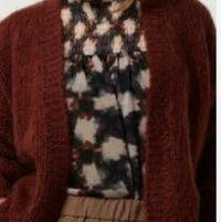 Summum - Oversized Cardigan Mohair Blend Knit-Cherry