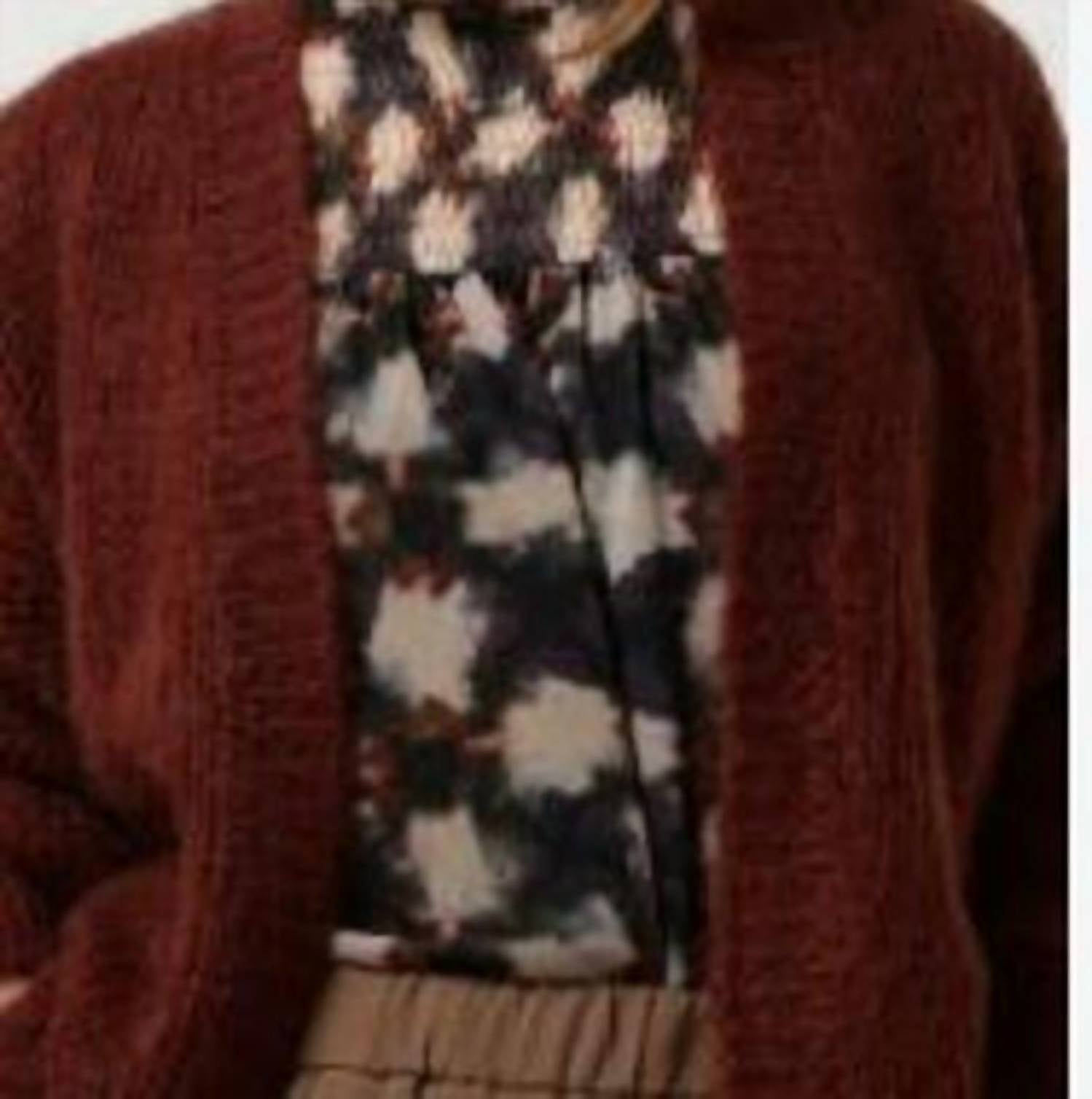 Summum - Oversized Cardigan Mohair Blend Knit-Cherry