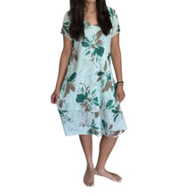 TEMPO PARIS V-neck Short Sleeve Dress in mint - women's dress - detail view