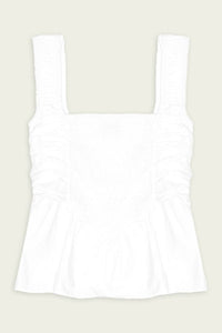 Ganni - Cotton Poplin Smock Strap Blouse