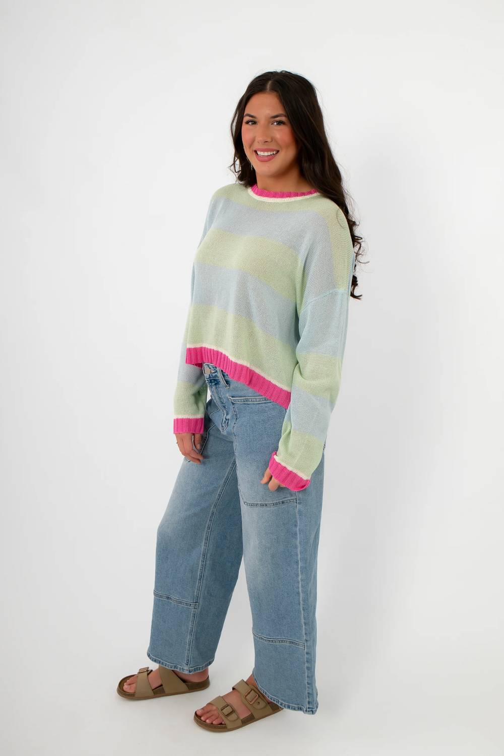 Wishlist - Cabana Stripe Lightweight Sweater