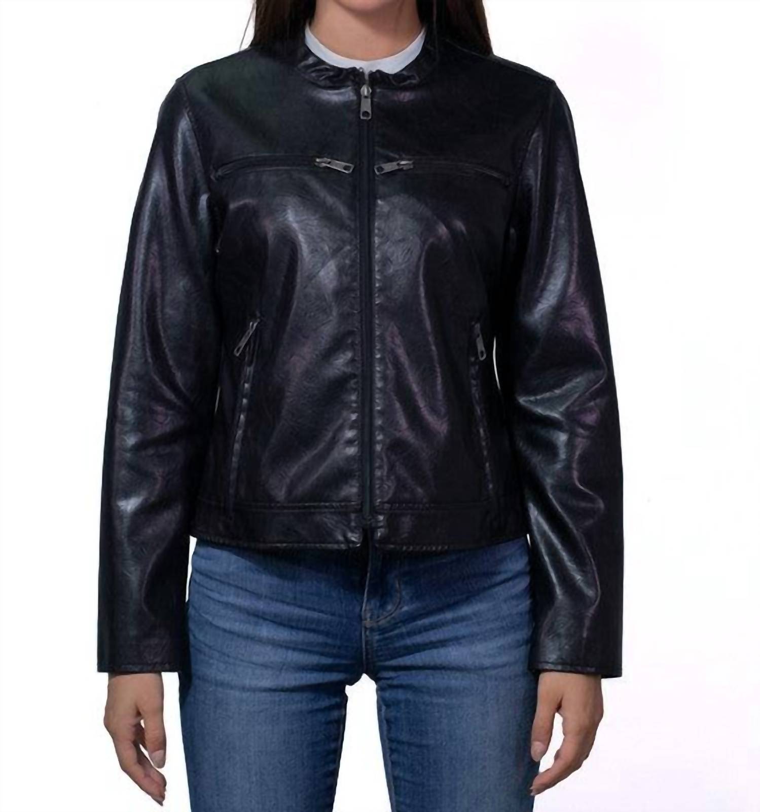 Lee - Synthetic Leather Racer Jacket