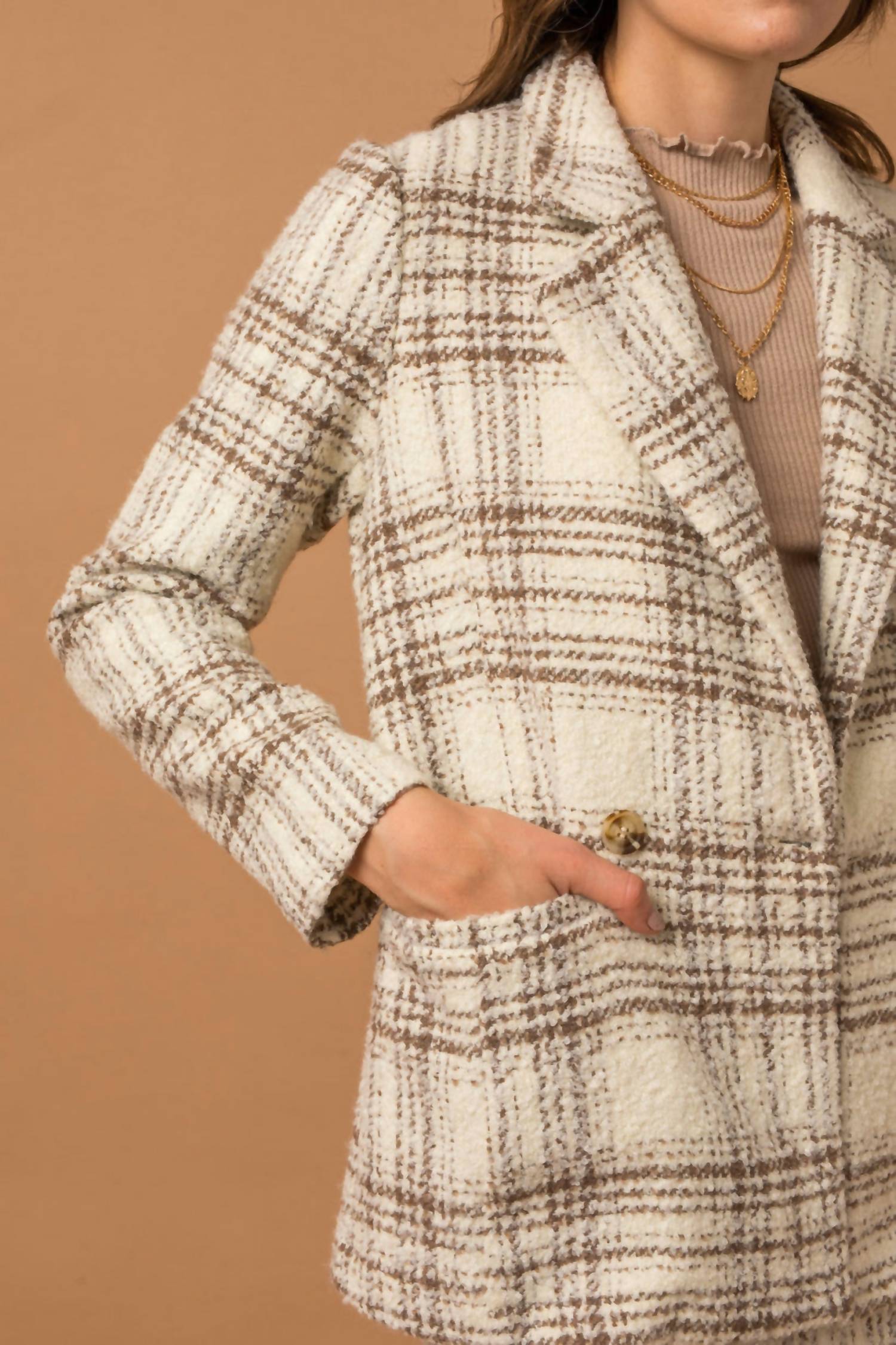 Gilli - Boucle Plaid Blazer