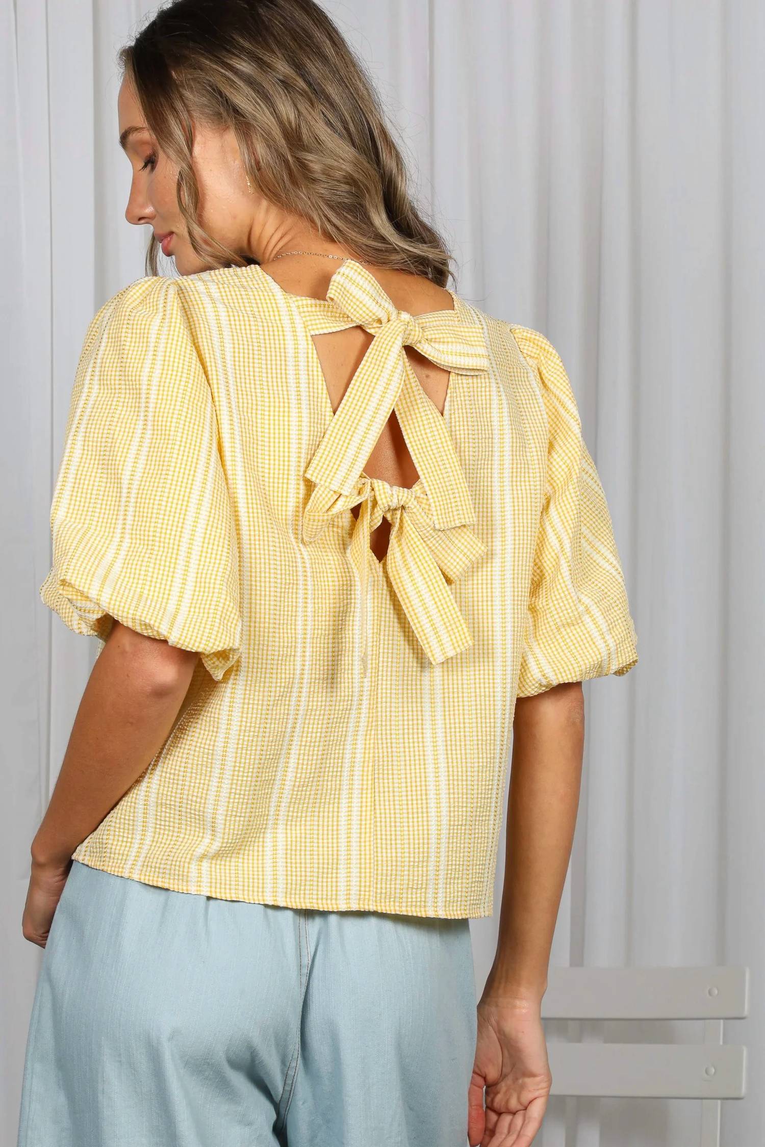 Vine & Love - Sweet And Back Bow Accent Top