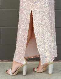 Olivaceous - Lily Sequin Maxi Dress