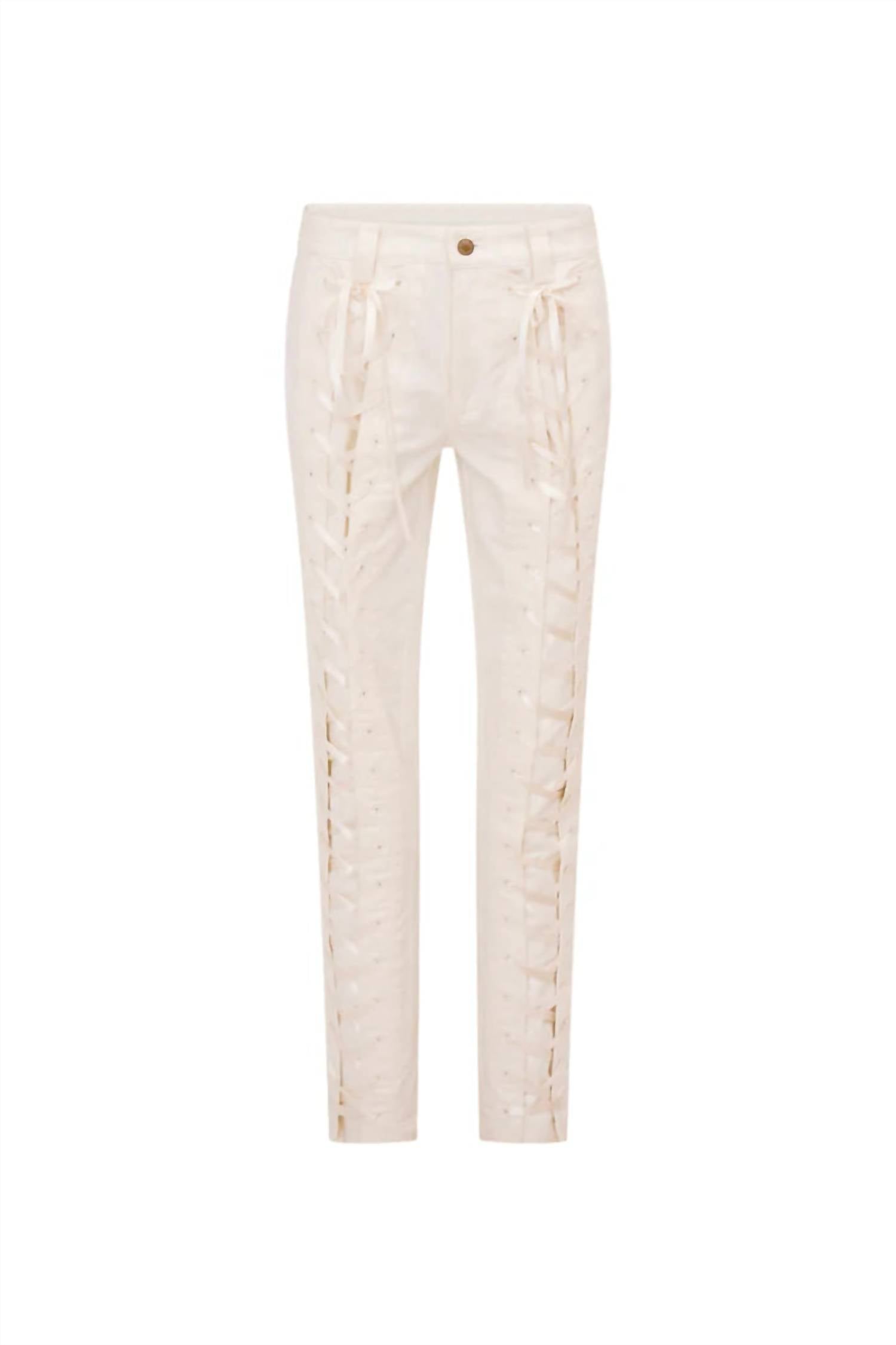 Loveshackfancy - Doro Lace Up Bow Pants