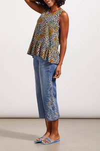Tribal - Audrey Wide Crop w/ Insert Embroidered