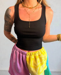 The Blank Lab - Basic Square Neck Cropped Sleeveless Top
