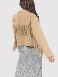 Sadie & Sage - Groove Faux Suede Fringe Jacket