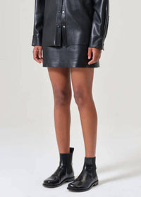 Agolde - Agda Leather Mini Skirt