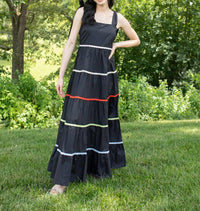 SUGARLIPS Beauty Tiered Maxi Dress in black - women's dress
